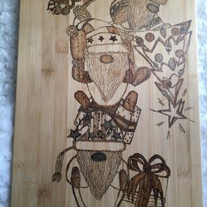 Festive Engraved Bamboo Cutting Board